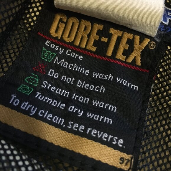 Vintage Canadian Banff Designs Gore-Tex Navy Classic Windbreaker Hooded Coat - Picture 10 of 16